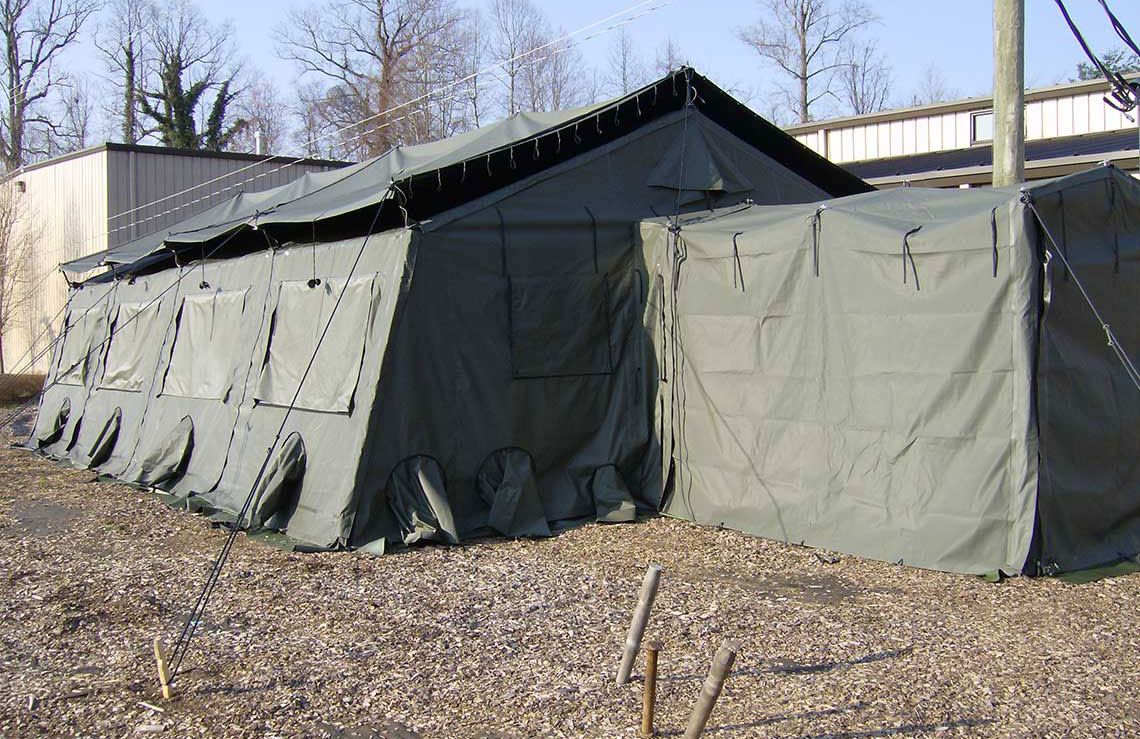 Coleman - DICE　前幕付　Military tent X-large U.S. G.I. Temper Tent 20 ft. x 32ft., Unused | Colemans