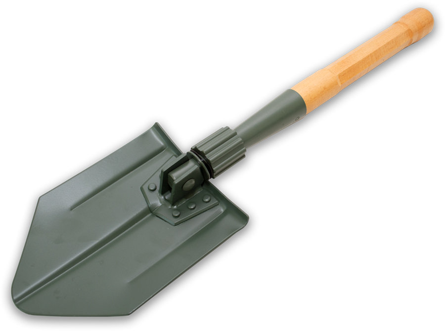 British Army Surplus Folding Spade / Shovel In Hard Case - Foto 5