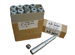 U.S. G.I. 20 mm Practice Round with Removable Base, Case