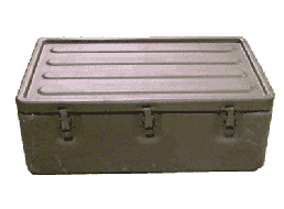 Medical Transport Chest, U.S. G.I., Aluminum, Used, Damaged