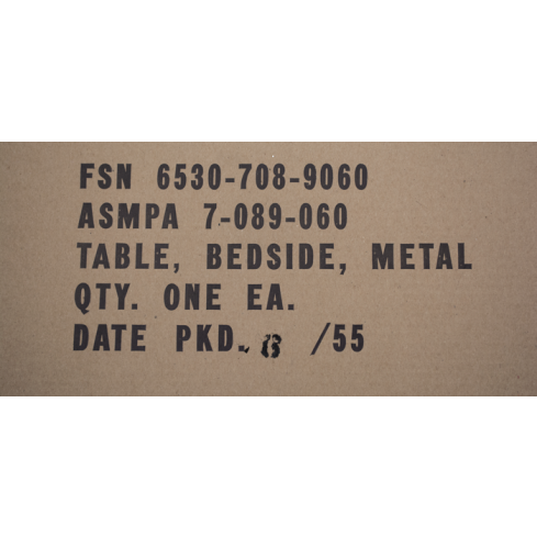 U.S. G.I. Vintage Heavy Duty Folding Table, 1955 Dated, Unused