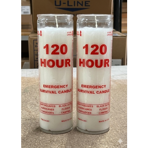 Emergency Candle, 120 hr, 2 pack