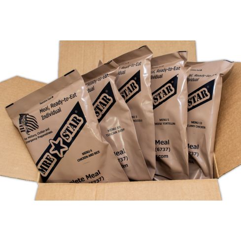 Case of 12 Ready to Eat Ration Kits (MRE) with Heaters