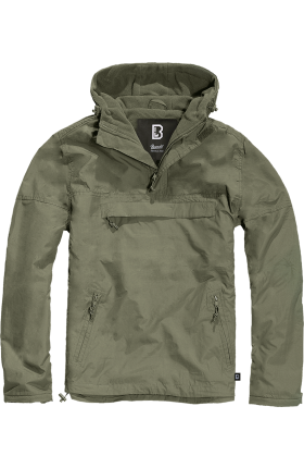 Brandit Fleece-Lined Quarter Zip Windbreaker