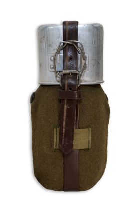Romanian Military Wool-Covered Canteen Combo