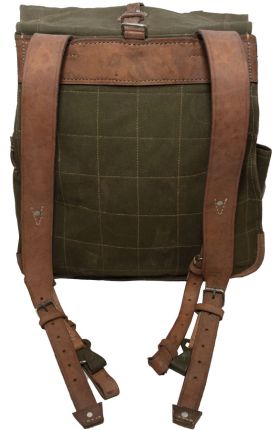 Romanian Military Rucksack with Leather Trim