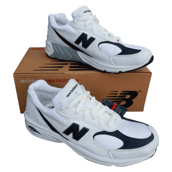 shiny new balance shoes