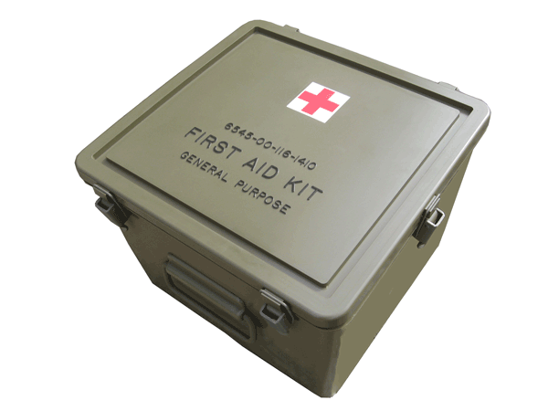 U.S. G.I. General Purpose Storage/Medical Box, Rigid - Coleman's