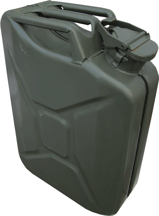 ANCIEN BIDON JERRICAN (jerrycan) US essence et gas-oil en métal 1952