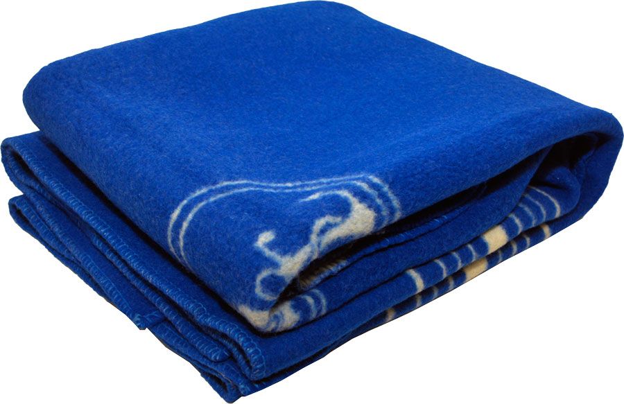 Navy wool blanket sale