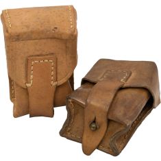 Serbian Military Leather Magazine Pouch, 2 Pack
