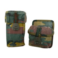 Belgian Army Jigsaw Camo Magazine Pouches, 2 Pack