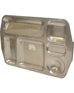 Czech Military 6 Compartment Stainless Steel Mess Tray