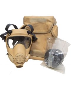 NATO Military MP5 Gas Mask with Filter and Carry Bag, Desert