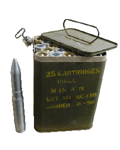 RARE U.S. G.I. 20 mm Practice Round, M18A3, Dated Tin