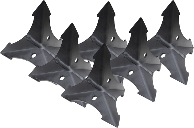 Lot of 10 steel Caltrops from Aardvark Tactical Non-Lethal Road Tire Spikes  USGI