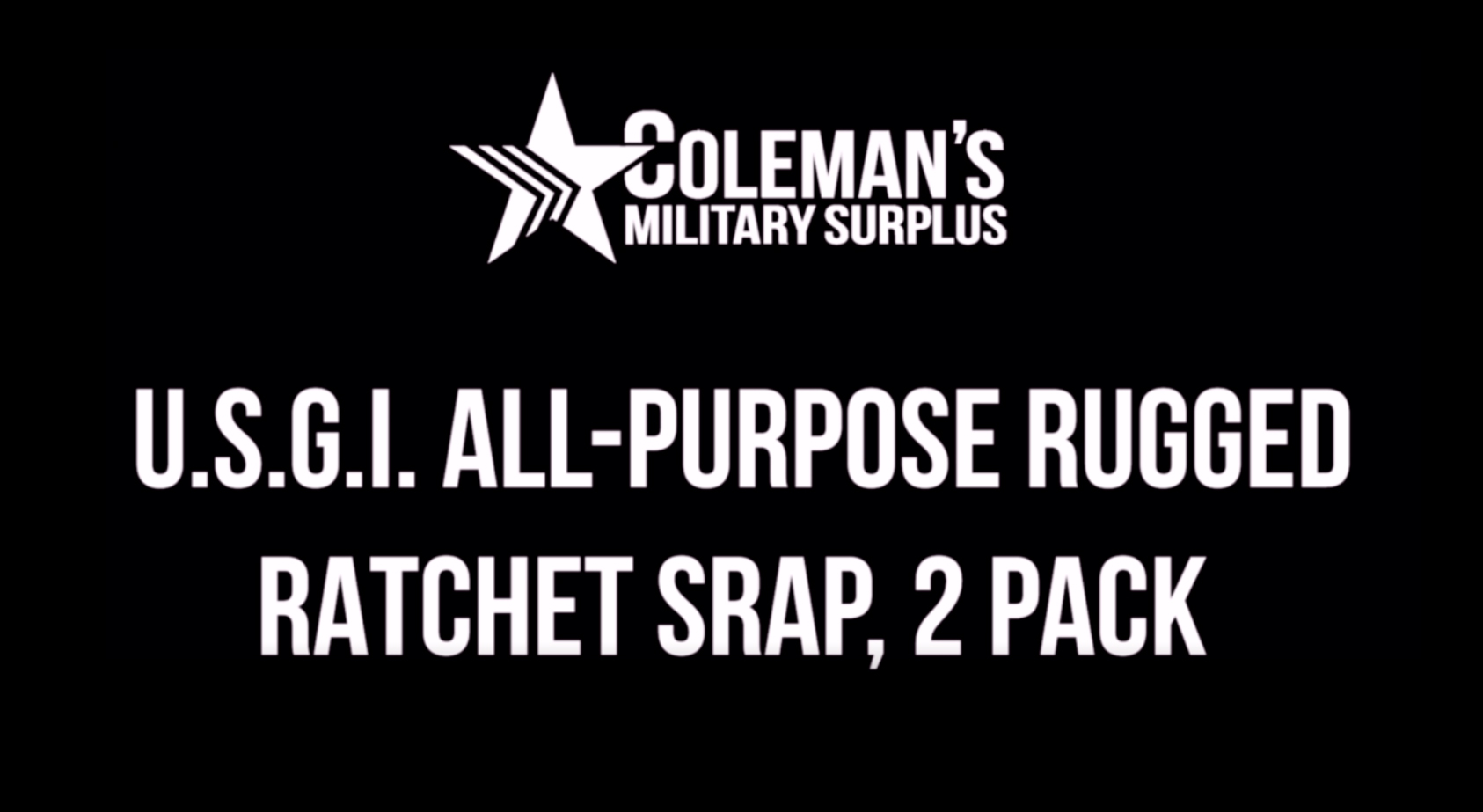 U.S. G.I. All-Purpose Rugged Ratchet Strap, 2 Pack
