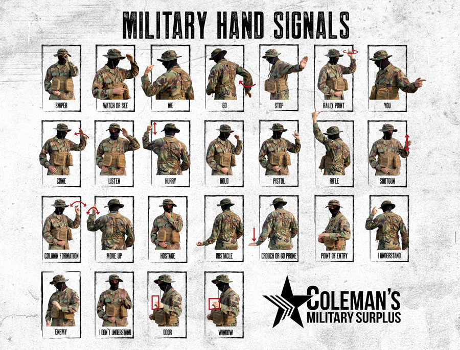 military dog hand signals