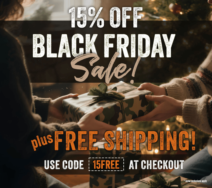 Black Friday Sale: 15% Off + Free Shipping 
